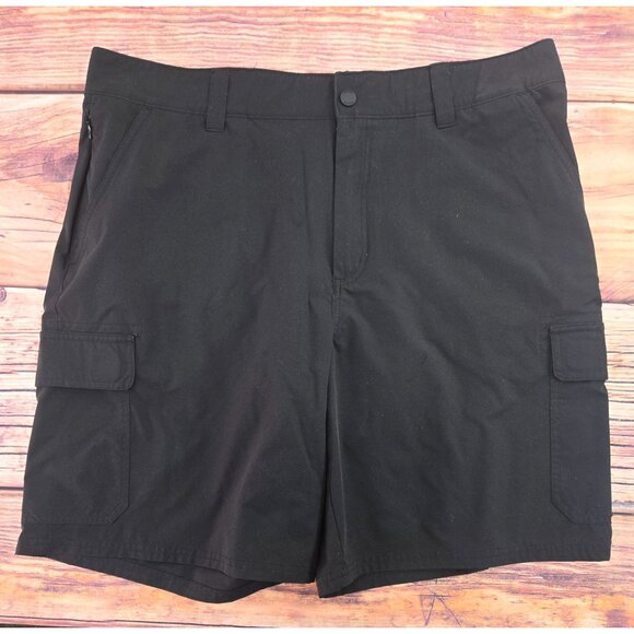 Orvis Mens Black 100% Polyester Casual Outdoor Wear Cargo Shorts Size 38 - Picture 1 of 9